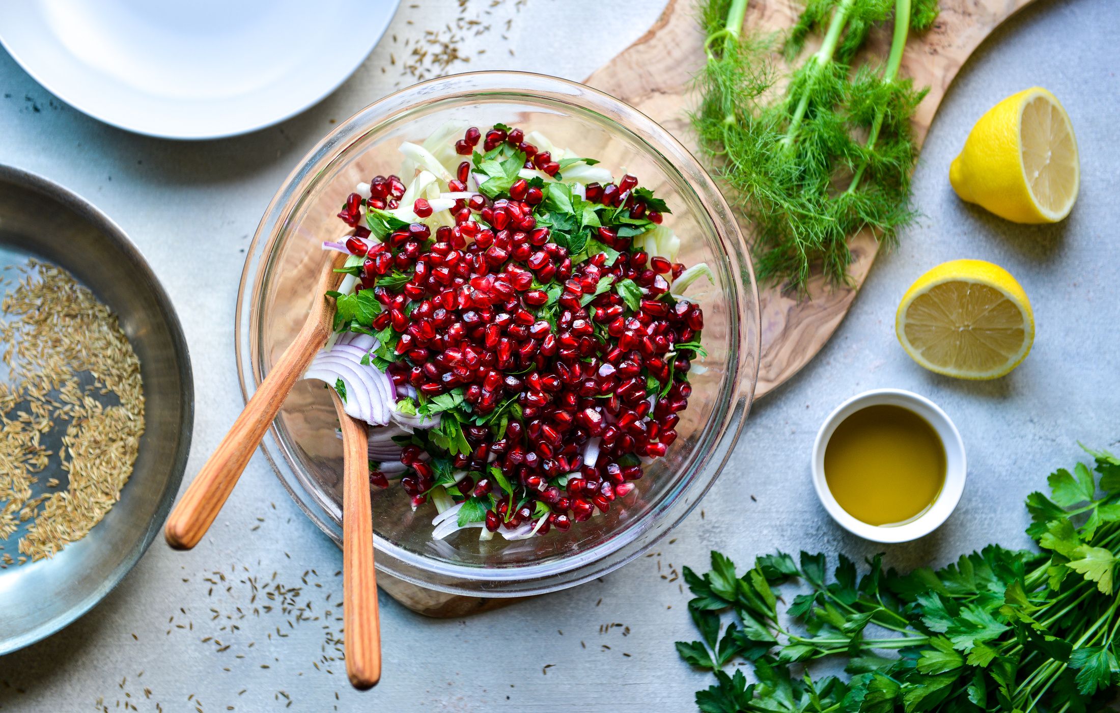 Fennel and Pomegranate Salad with Toasted Cumin Seeds Nourishing Meals®